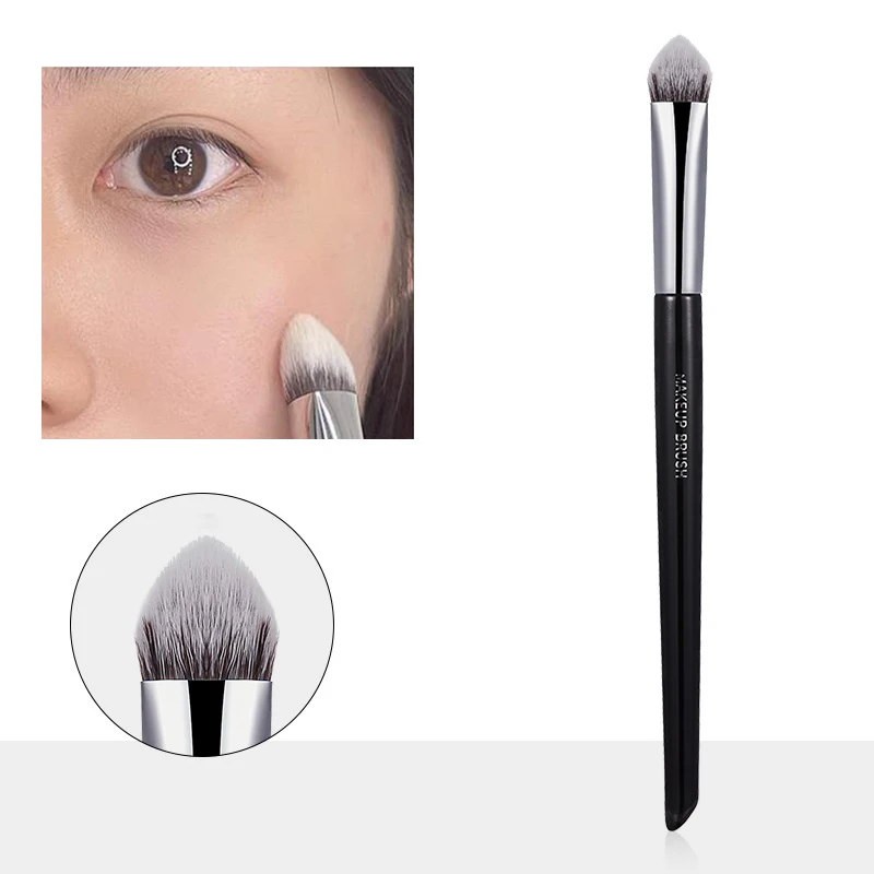 Pinceaux de maquillage correcteur de fond de teint à trois côtés, brosse de surbrillance de contour, outil de beauté cosmétique