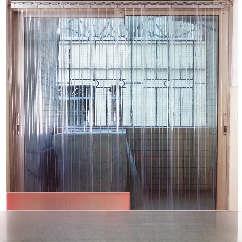 Transparent PVC Soft Plastic Door Curtain Windproof Heat Insulation Mosquito Proof Air Conditioning Cold And Warm Air Conditi...