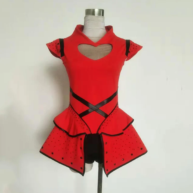 

Женская одежда для джаза Kpop, танцевальная одежда, костюм певицы, костюм танцовщицы, сценический наряд для вечеринки, ночного клуба, бара, диджея, одежда для танцоров, красный VDL4795