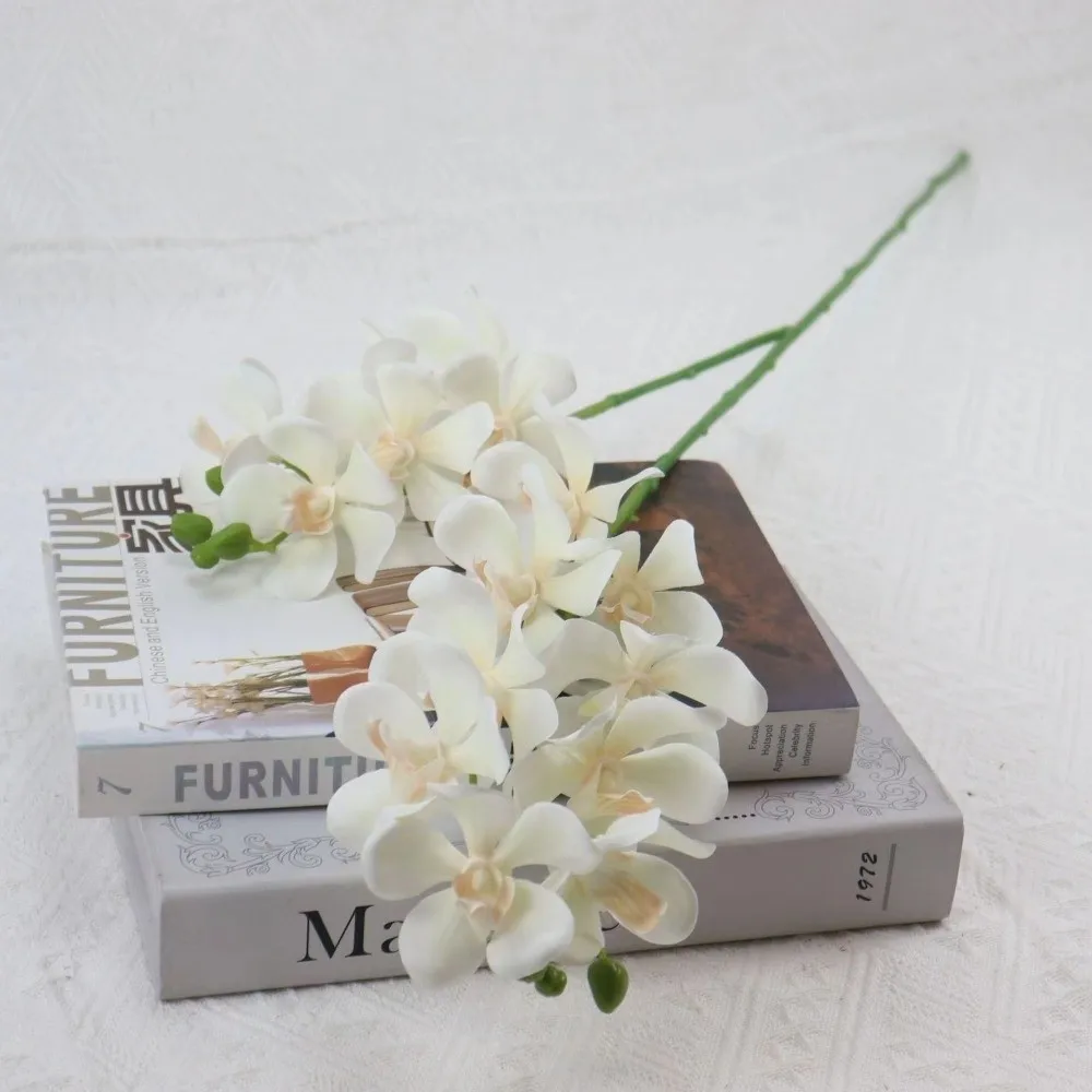 

3D Long Branch Artificial Phalaenopsis 86cm Silk Fake Flower Hanging Vanda Flower Home Display