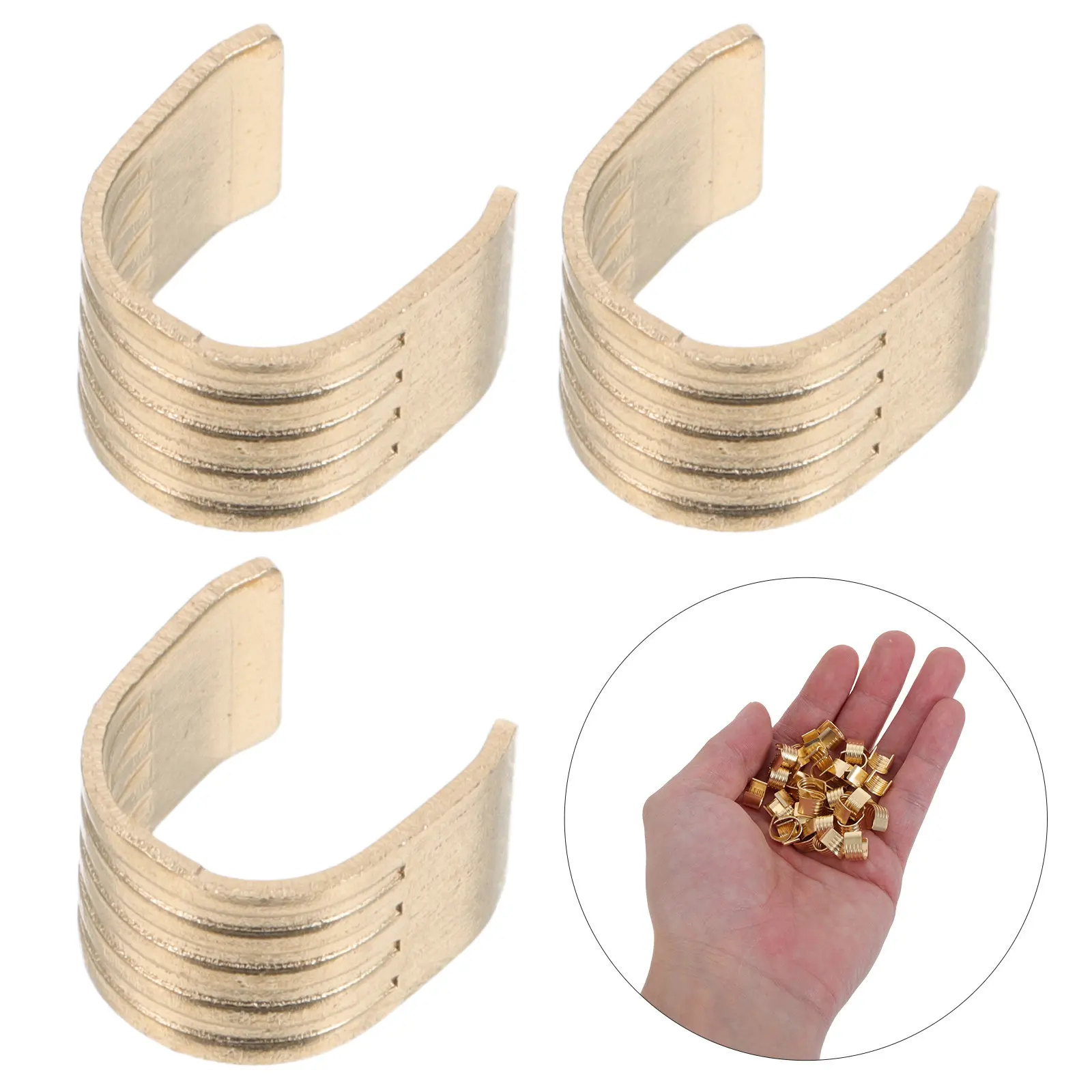 

100Pcs 3D Printer Belt Clamp Buckles Copper Metal Timing Belt Fixing Connector Replacement Parts Accessories Buckle Clip