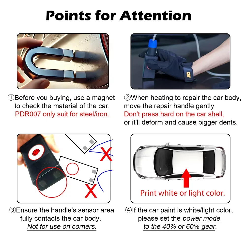 

PDR007 Автомобильные комплекты для ремонта кузова с PDR010 PDR Наборы для удаления вмятин с подсветкой Инструменты для ремонта листового металла