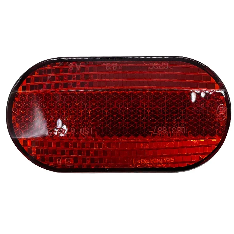 عاكس السيارة ذاتي اللصق أجزاء تحذير عاكسة بيضاوية مستطيلة كهرمانية حمراء للدراجات النارية جرار جزازة العشب