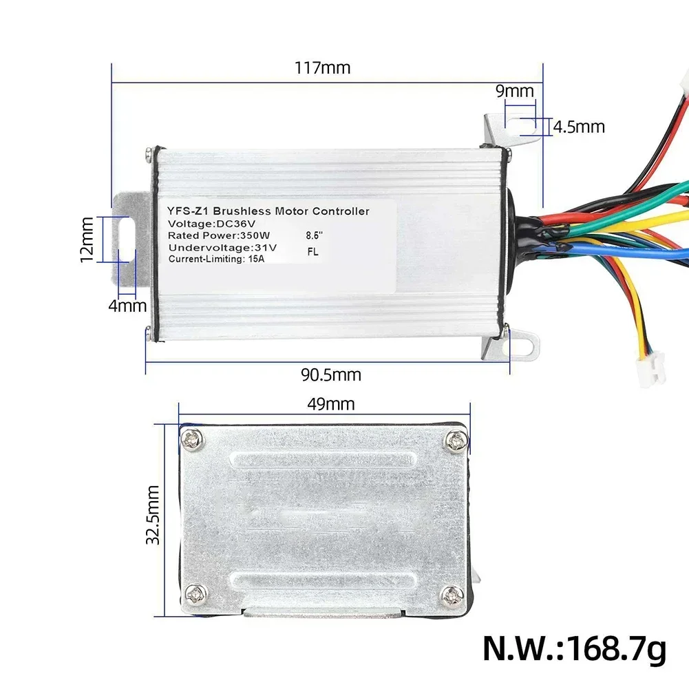 36V Controller Accelerator Controller Dashboard 15A Controller 350W Controller 168.7g For 8.5 Inch Electric Scooters