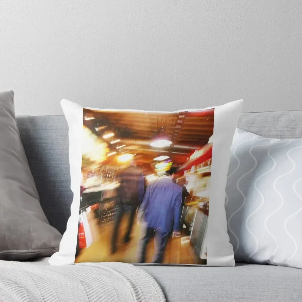 

In Reading Terminal Market Throw Pillow Plaid Sofa Elastic Cover For Sofa Room decorating items home decor items pillow