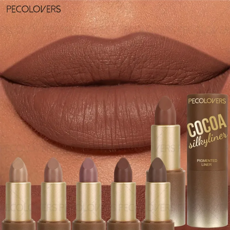 1 lápiz labial multicolor, brillo de labios marrón, selección multicolor, brillo de labios no seco, labios completos y encantadores, cosméticos para labios