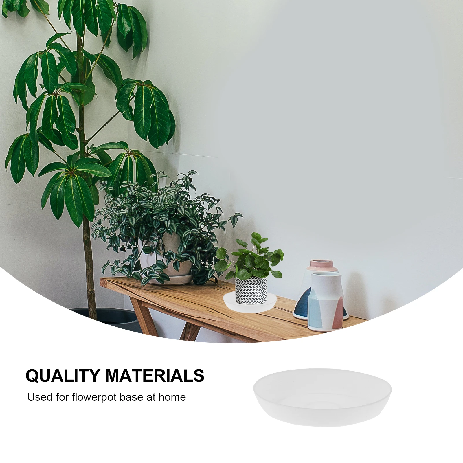 

12pcs Succulent Pot Tray Round Plastic Flowerpot Base Durable For Garden Balcony Potted Plant Trays Bonsai Water Plate Gardening