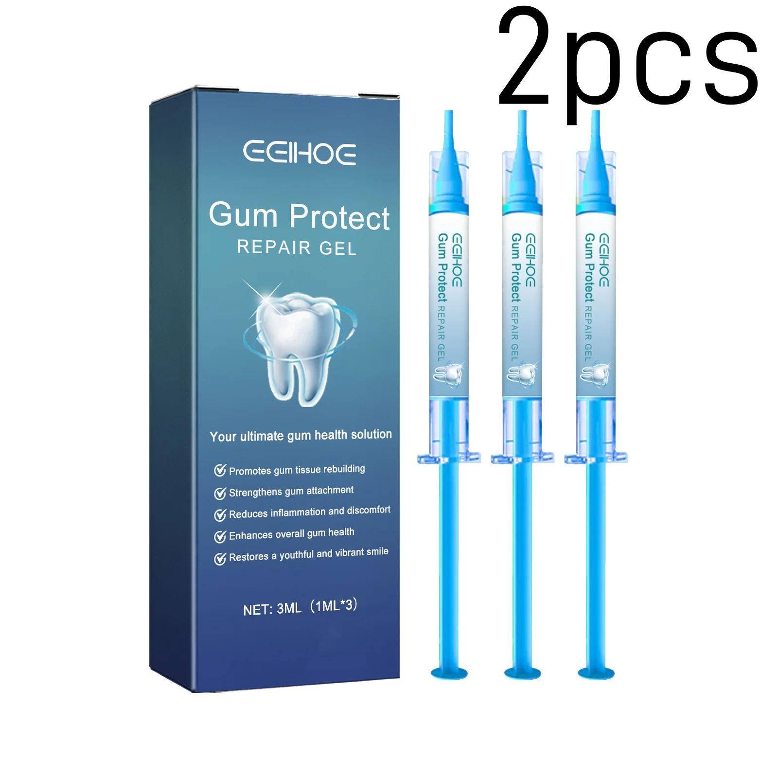 Eelhoe Gum Care Repair Gel Versterkende Herstellende Zachte Weefselherstel Gezonde Mondverzorging Draagbaar Verlicht Tandvleesklachten Tandserum