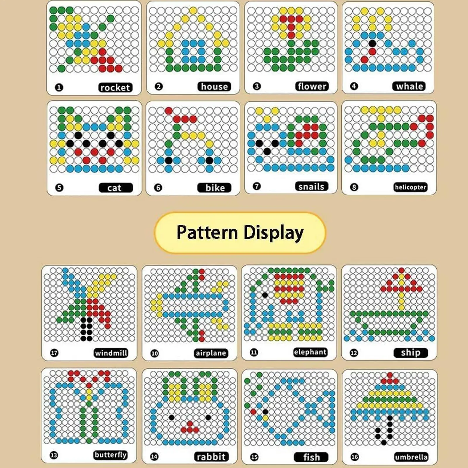 Kids Magnetic Beads Doodle Board with Puzzle Pen Drawing Toys for Children 2-6 yearsMontessori Game Education Gift