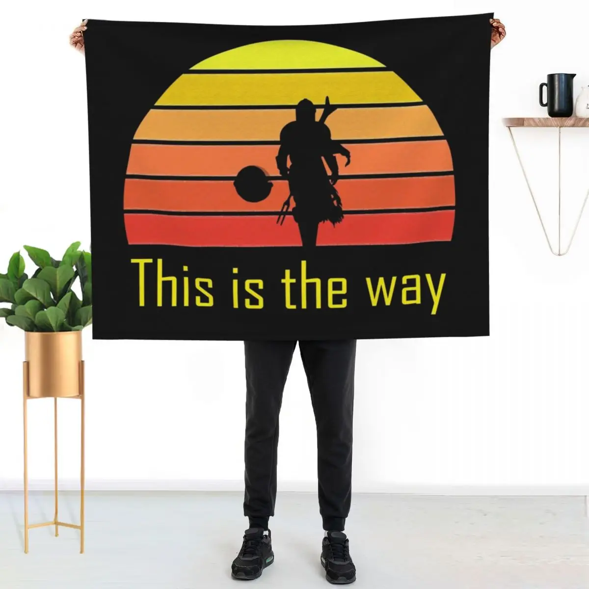 Copy of Mando this is the way Throw Blanket Cozy Throw Blanket Birthday Gift for Him Her