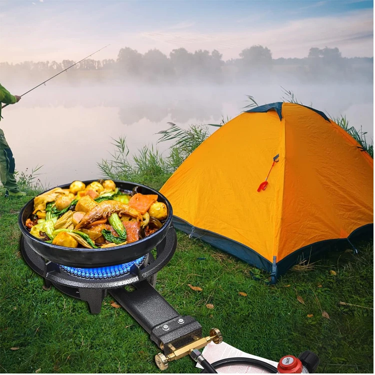 キャンプストーブ、屋外プロパンガスストーブ、0～20 PSIG調整可能高圧ストーブ