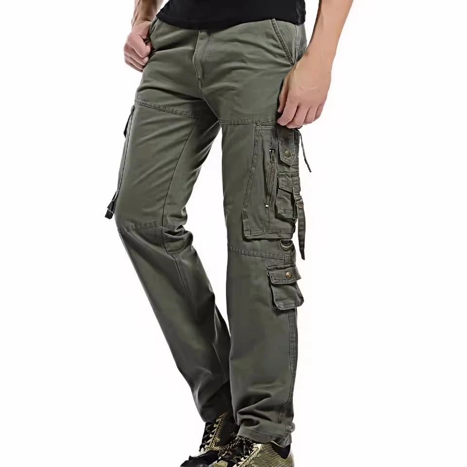 Men Cargo Pants Men Multi-Pocket Overall Male Combat Cotton Trousers Army Casual Joggers Pants Size 42 Drop Shipping