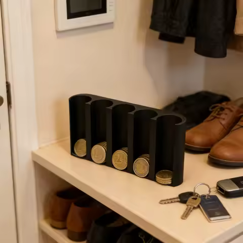 Space Saving Vertical Coin Organizer 3D Printed Sorter For All Euro Coins 2&euro; To 1 Cent Efficient Home Office Banking Tool