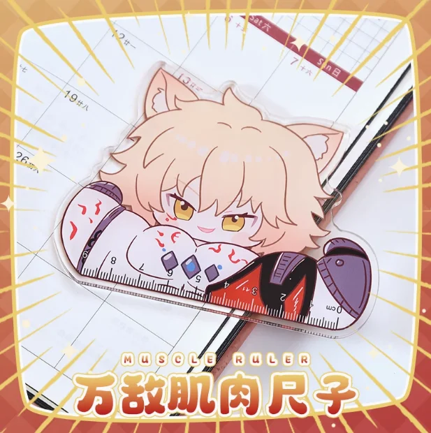 Anime Honkai: Star Rail Mydei Acrylic Triangular Ruler Student Stationery Props Straightedge Gifts