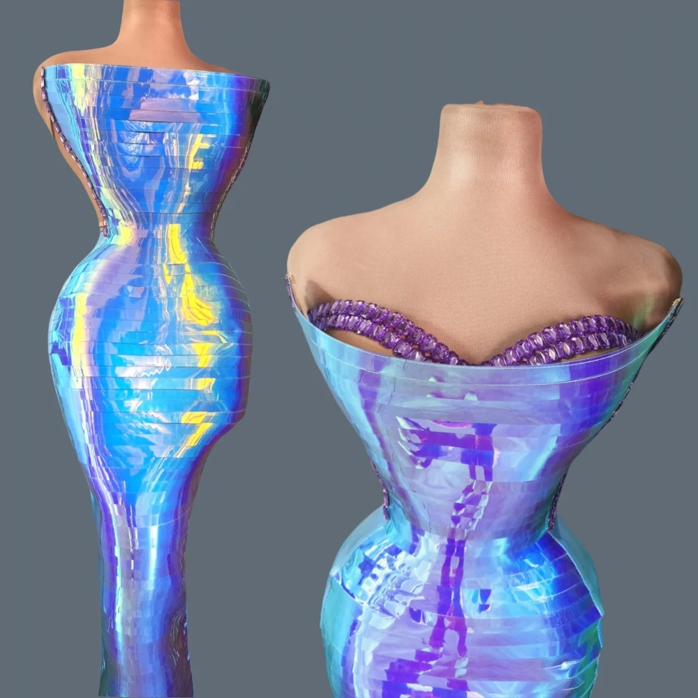 Sexy Women High-end Birthday Party Evening Dress Strapless Tight Fitting Sequins Bar Sexy Long Dress Club Prom Sparkly Gown