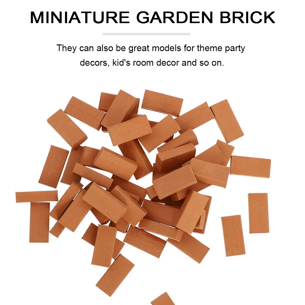 200 szt. Miniaturowe cegiełki, modele cegiełek symulacyjnych do budowy modeli w skali, architektura, ekspozycja, DIY, piaskownica, miniaturowe cegiełki.