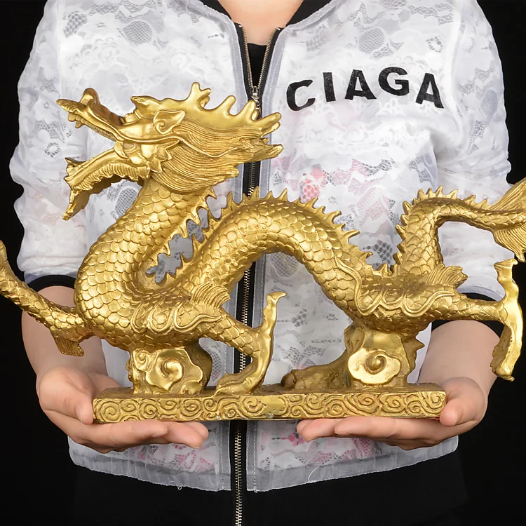 LARGE # KAIGUANG House FENG SHUI  office home efficacious protective Talisman Money Drawing Dragon Brass statue