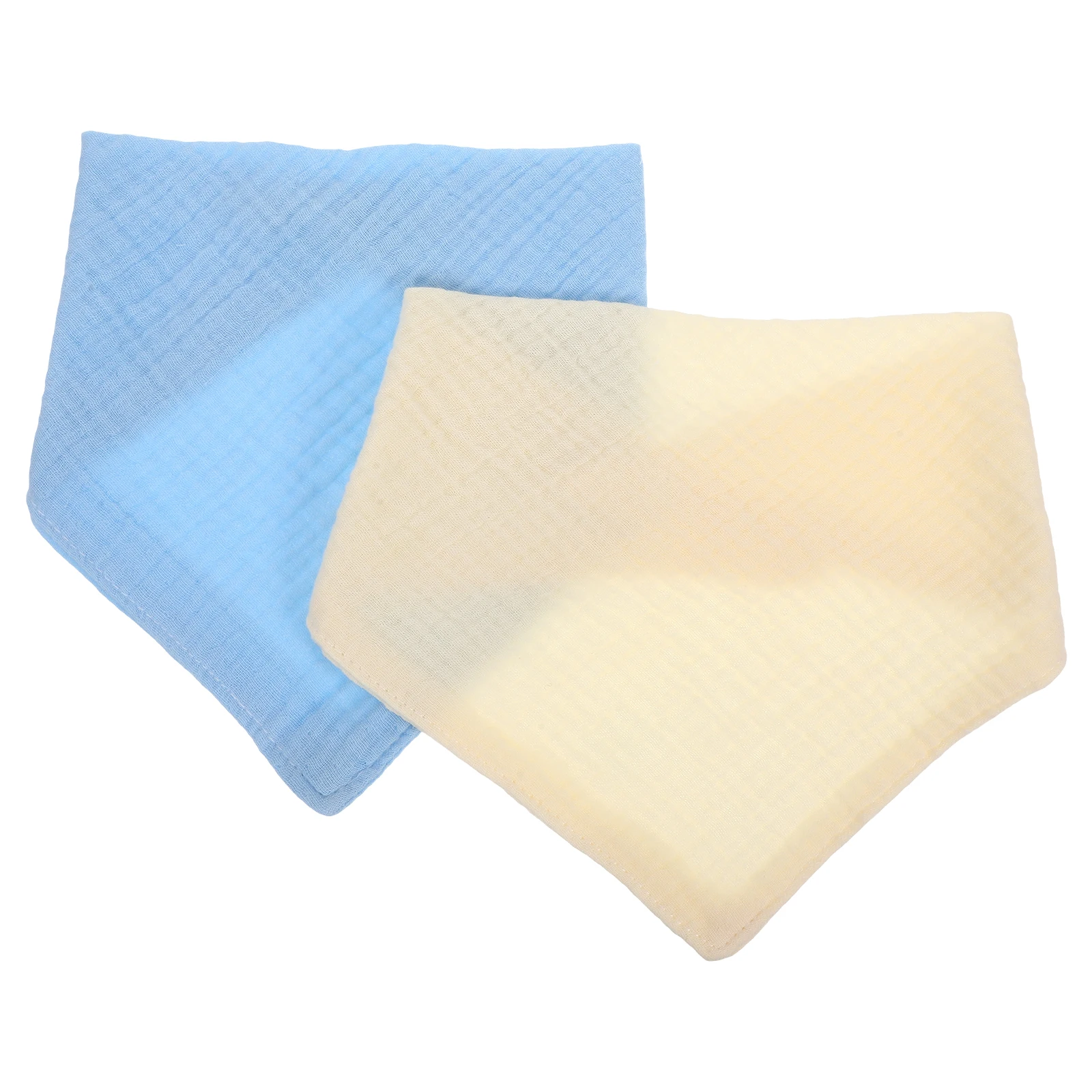 

2pcs Cotton Baby Bandana Bibs Adjustable Drool Bibs For Infants Toddlers Reusable Triangular Bib Protection Mealtime Teething