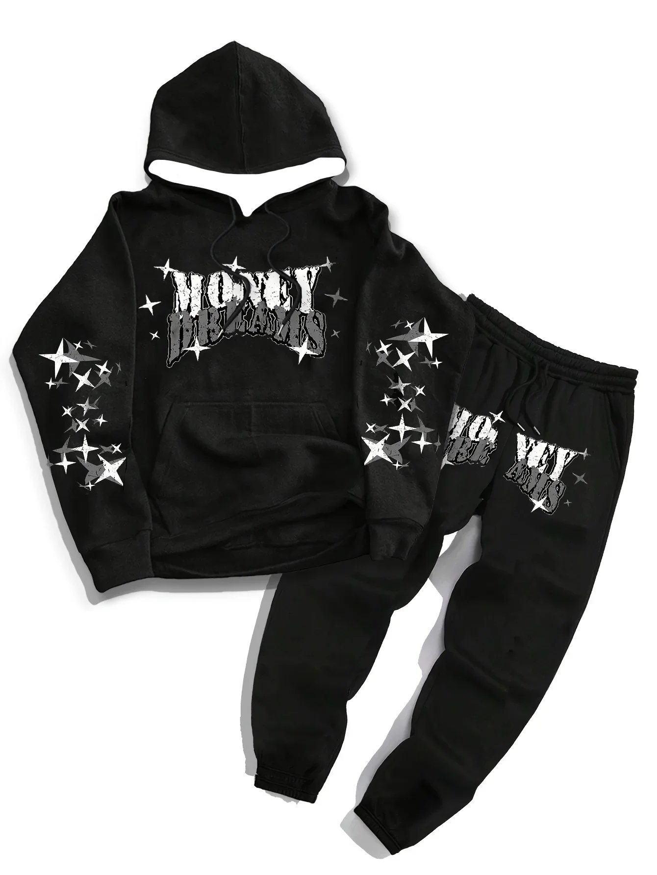 

2025 New Men's Quick-Drying Warm 3D Printed Hooded Sweater Set Trend Stars Street Popular Hip Hop