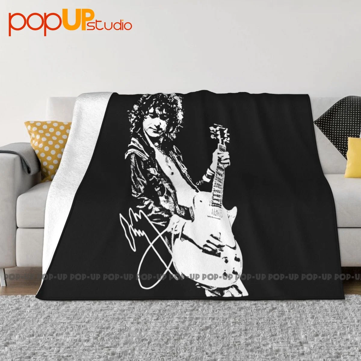 Jimmy Page 90S Blanket Sheet For Bed High-Quality Bedding Travel Mechanical Wash