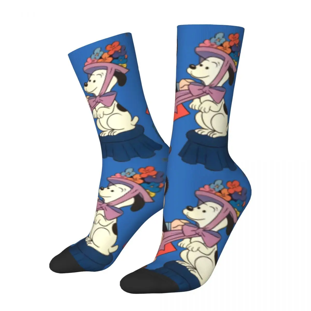 Happy Funny Men's compression Socks Dressing The Dog Vintage Harajuku Nancy Sluggo Comic Strip Hip Hop Seamless Crew Crazy Sock