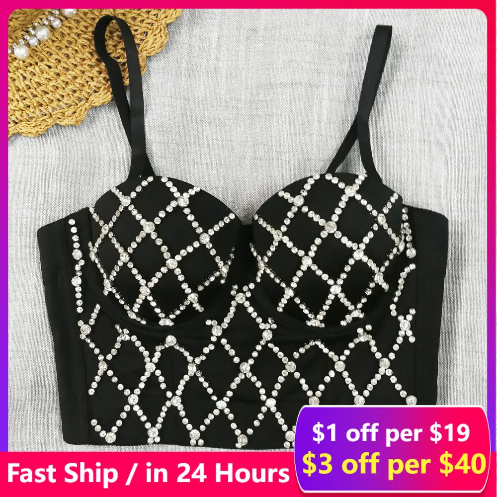 

Backless Fashion Strap Bustier Corset Crop Tops Sexy Aesthetic Female Women Beading Top Zipper Summer 2023 Pullovers Basic Camis