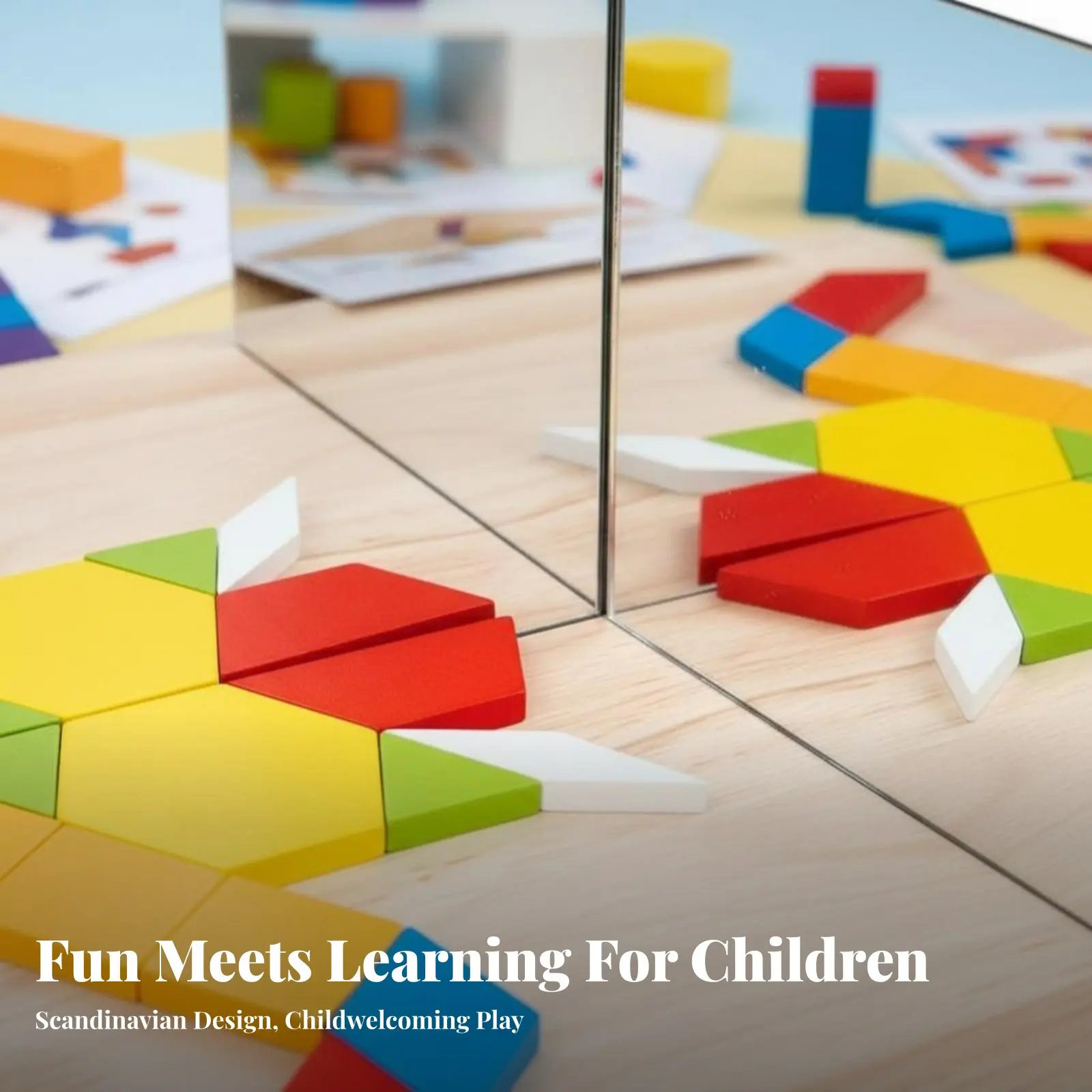 

Children's Mirror Game, Spatial Thinking, Logic Training, Educational Wooden Building Blocks