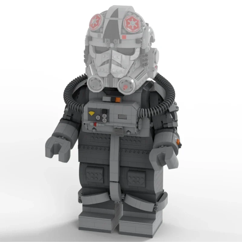 Moc-75429 스타 배틀 AT-AT 드라이버 메가피규어 헬멧 모델 빌딩 블록 벽돌 Diy 크리 에이 티브 조립 교육 완구 선물