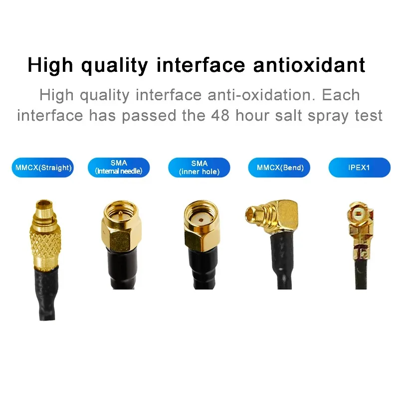 Antena FPV Jarak Jauh HPXGRC 5.8G RHCP, Versi Panjang untuk Drone 5.2-6GHz, Peningkatan Penguatan Sinyal untuk DIY Freestyle