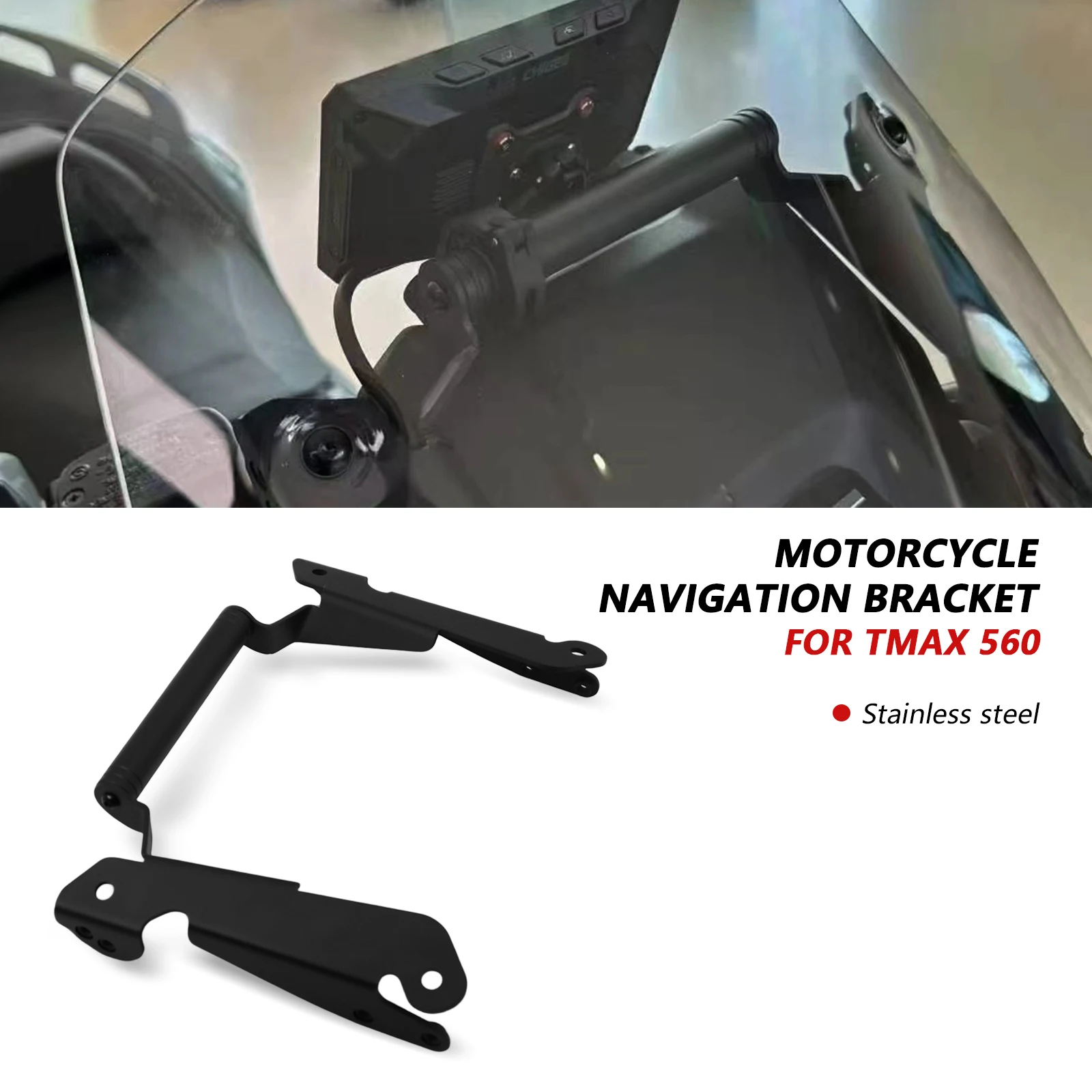 

For T-max 560 2025 Tmax 560 TECH MAX 2025- Motorcycle Navigation Bracket GPS Mount Device Carrier SMART PHONE Adapt Holder