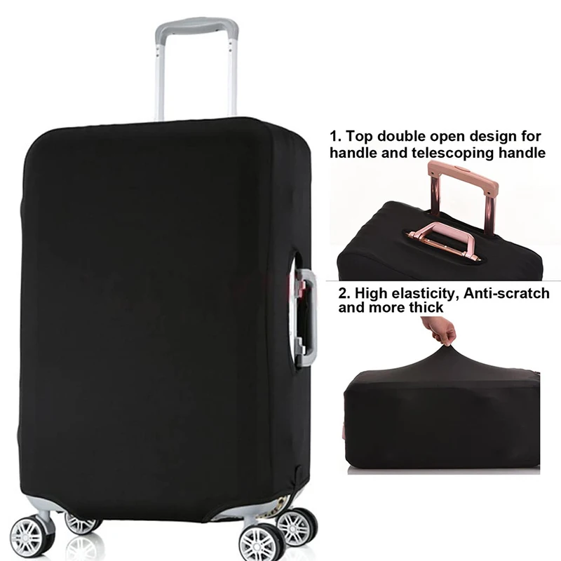 1PCLuggage Cover Stretch Fabric Suitcase Protector Baggage Dust Case Cover Suitable For18-32 Inch Suitcase Case Travel Organizer