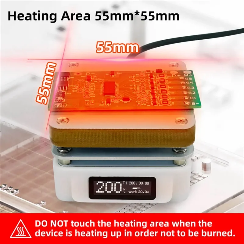 Y17A T55 Preheating Rework Station Constant Temp Adjustable Electronic Hot Plate For PCB SMD Heating Led Lamp Desoldering