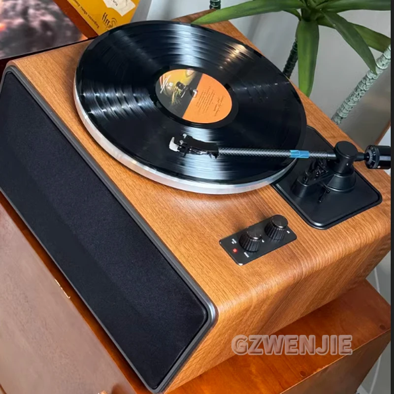 Vinyl player Turntable Retro Record player LP Built-in Speakers Vintage Gramophone 2-Speed BT5.0 AUX-in Line-out RCA Output