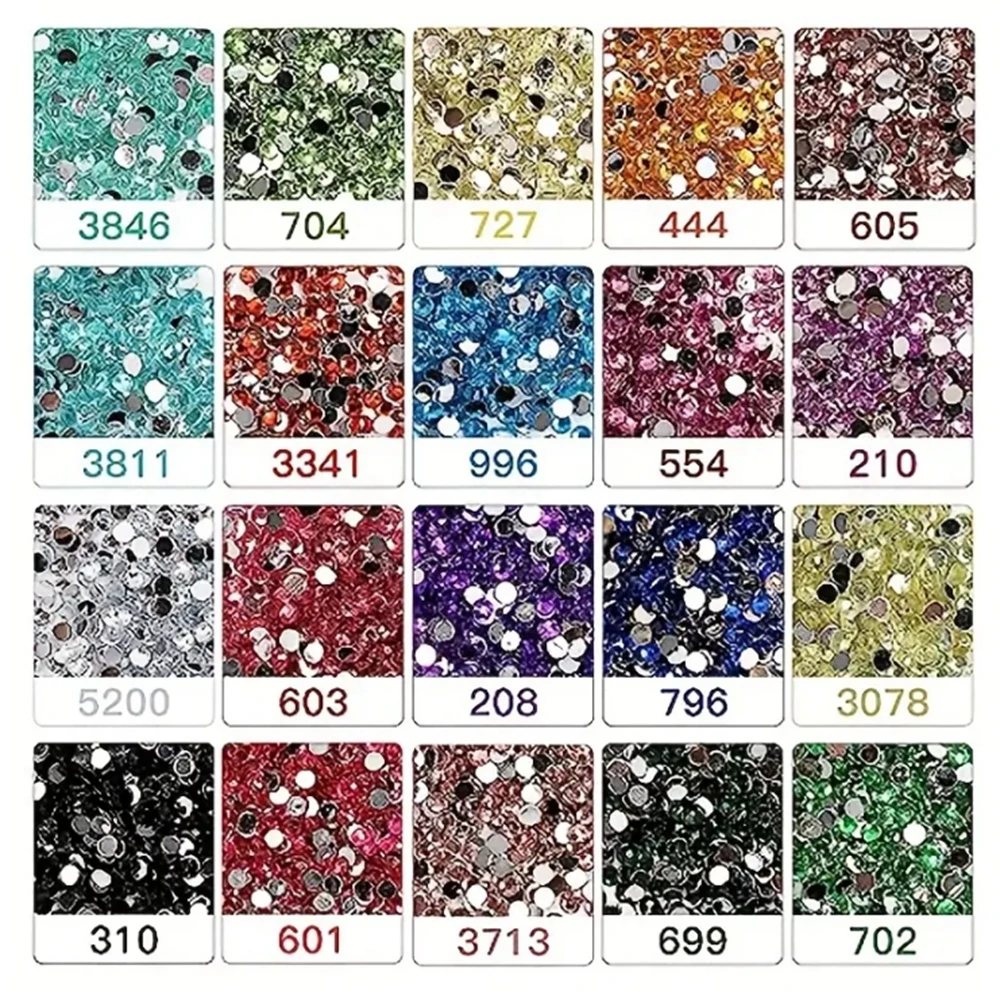 4000pcs/Set Diamond Painting Crystal Beads Only Random Color Each 200pcs Total 20 Colors Diamond Art Replacements Beads
