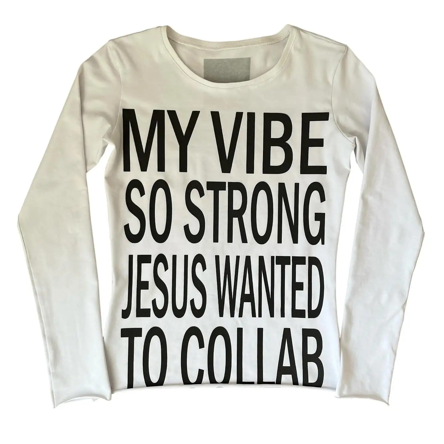 Vintage Y2k Women's T-shirt White Trash monogram print Cross