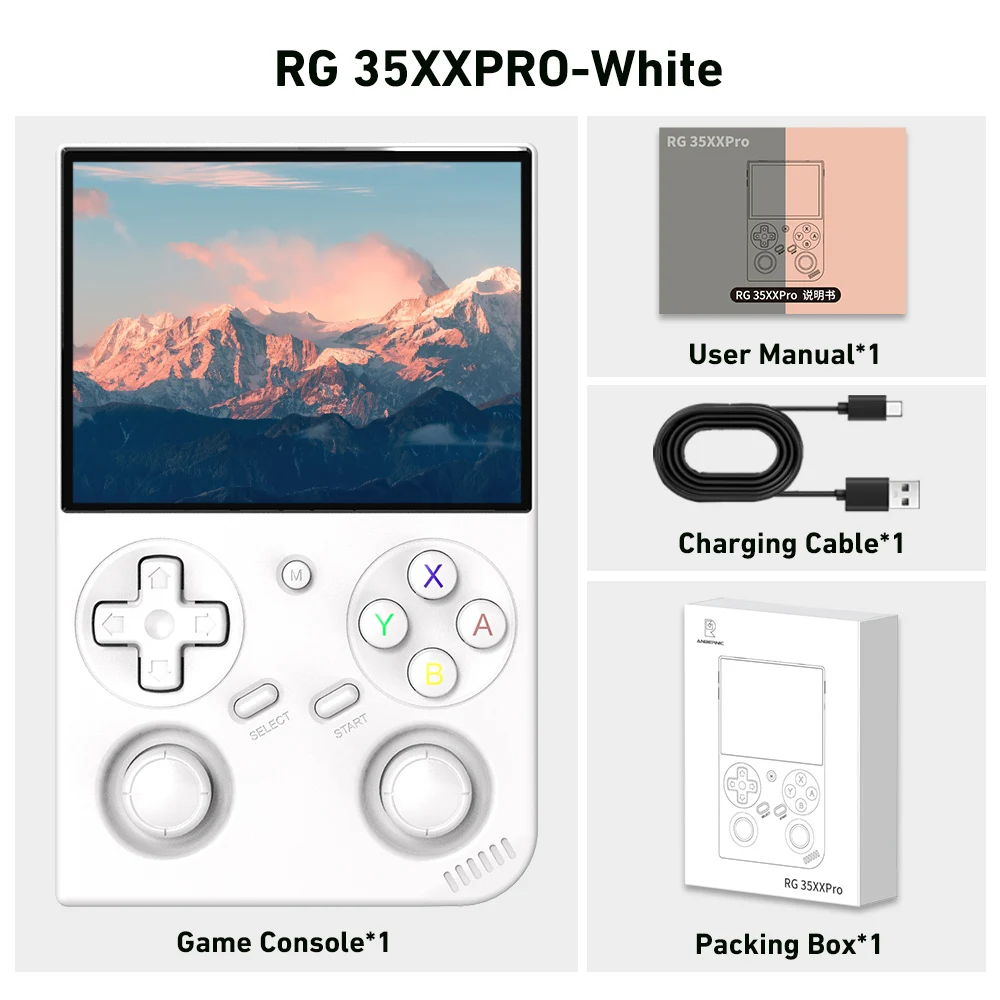 Anbernic RG 35XXPRO Retro Handheld-Spielkonsole 3,5 Zoll IPS-Bildschirm Linux-System Eingebaute 64G TF-Karte 5000 Spiele Unterstützt 5G WLAN