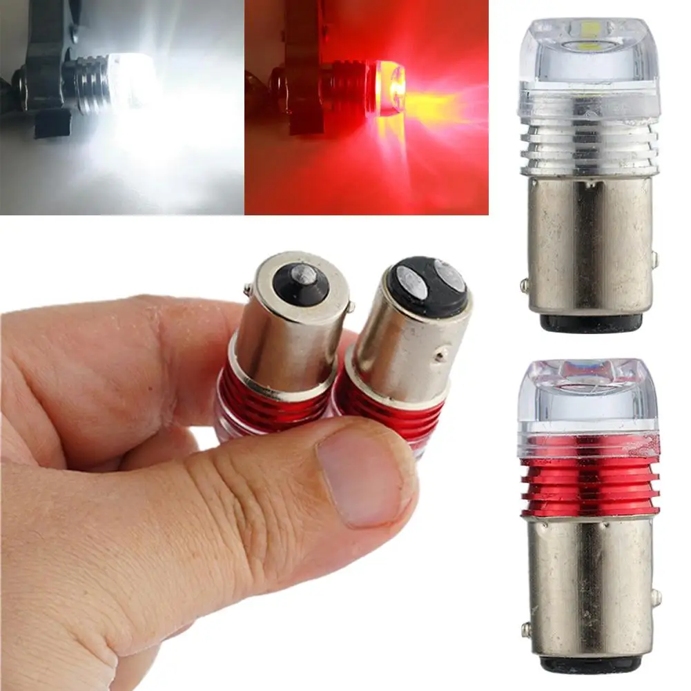 Car Tail Brake Light Strobe Flashing Led Lamp Motorcycle Light Rear Warning Light Led Taillight 12v Red Bulb F5t3