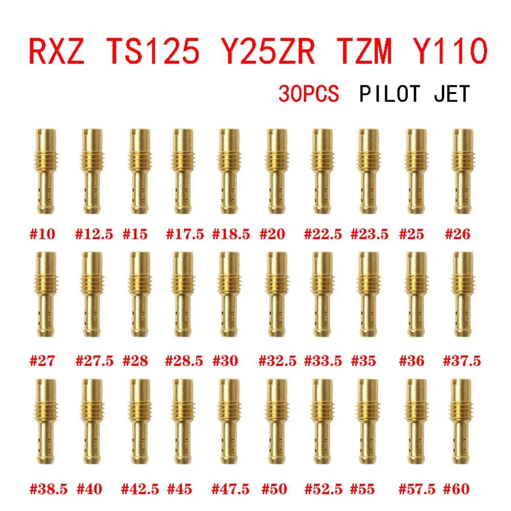 

YAMAHA RXZ TS 125 TS125 Y125Z Y125ZR 125ZR TZM Y110 VM22 PILOT JET PILOTJET PJ FOR CARBURETOR CARB SIZE(10-60)