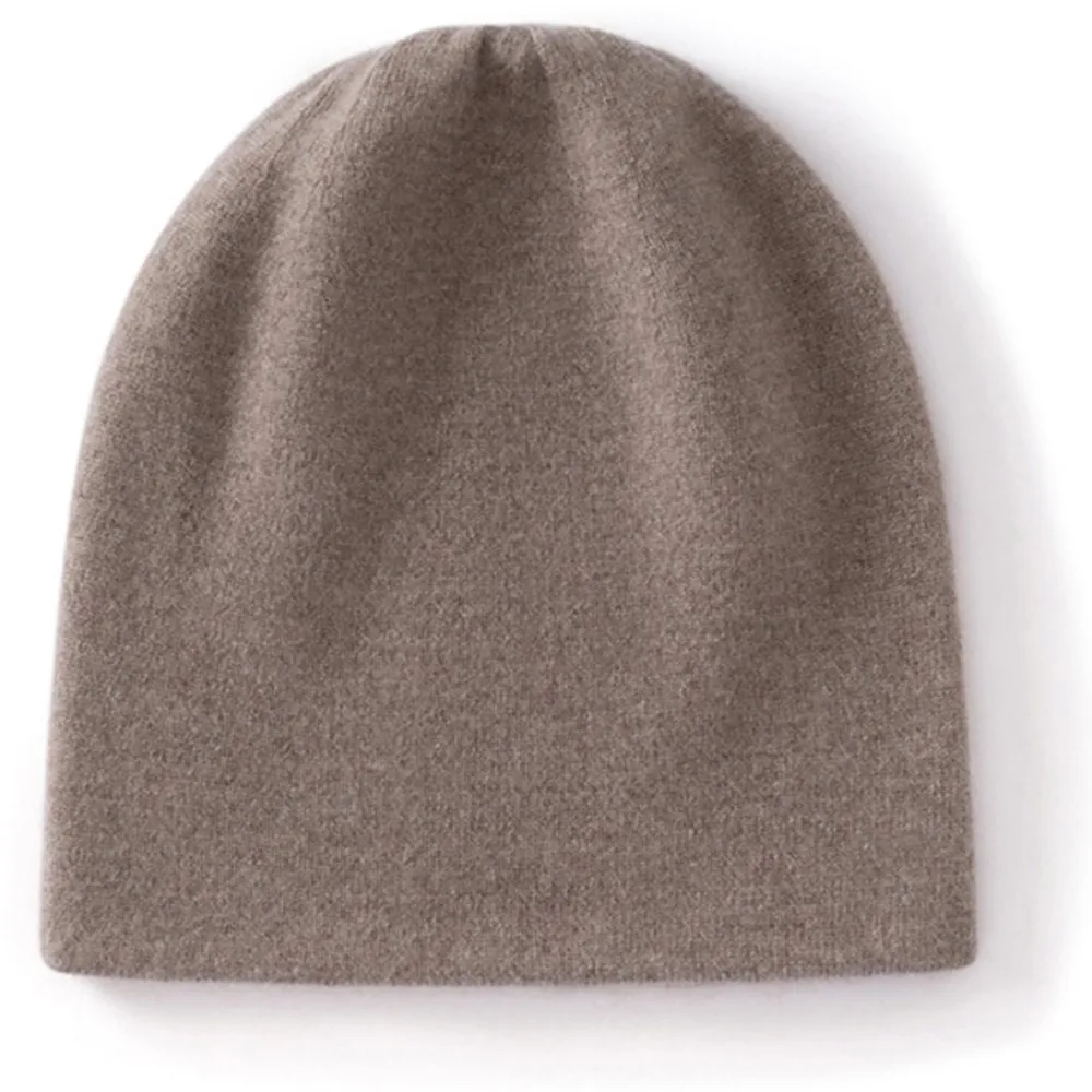gift-cashmere-beanie-hat-classic-style-black-grey-women-winter-warm-soft-cozy-knit-skull-cap-daily-wear-arrival-item-slouch