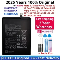 100% Orginal HB396689ECW 4000mAh Battery For Huawei Mate 9 / 9 Pro Y7 2017 Honor 8C Y9 2018 2019 Version Enjoy 7 plus Batteries