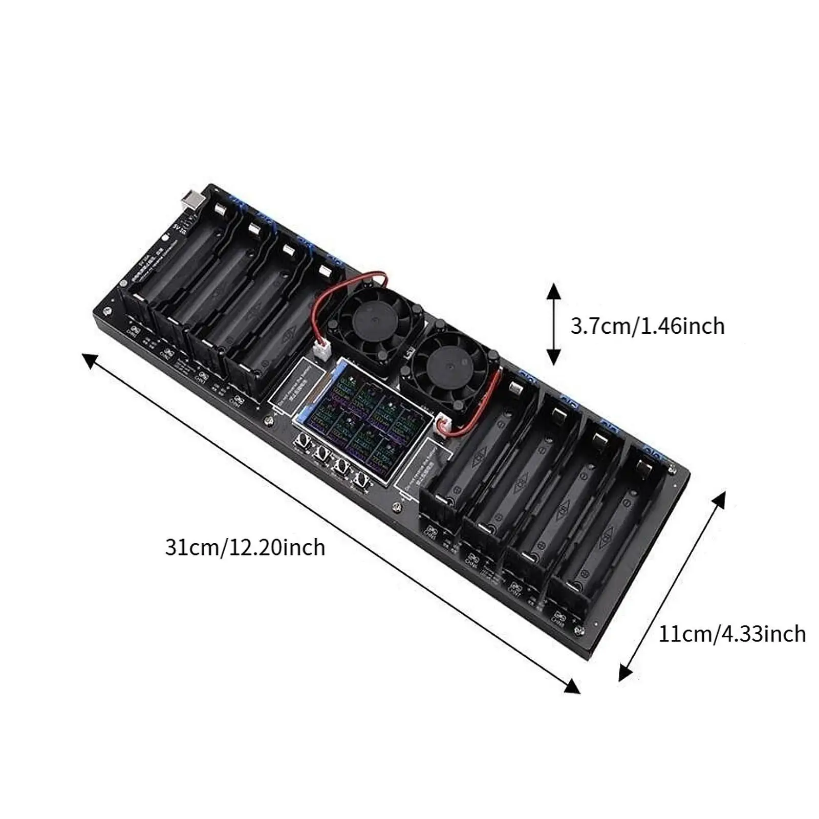 8-канальный тестер батареи, модуль проверки емкости батареи, тестер разрядной емкости, простой в использовании, многофункциональный, портативный, цифровой порт постоянного тока