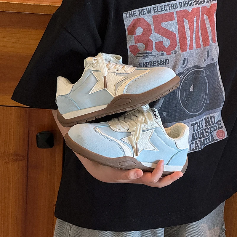 

2026 Spring Autumn Children Shoes KPOP Leather Breathable Kids Casual Shoes Star Non-slip Fashion Toddler Girls Boys Sneakers