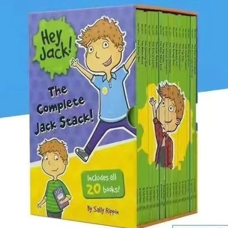 

20 Pcs/Set Hey Jack !The Complete Jack Stack English Picture Story Book Children's Bridge Chapter Reading Kids Gift Box