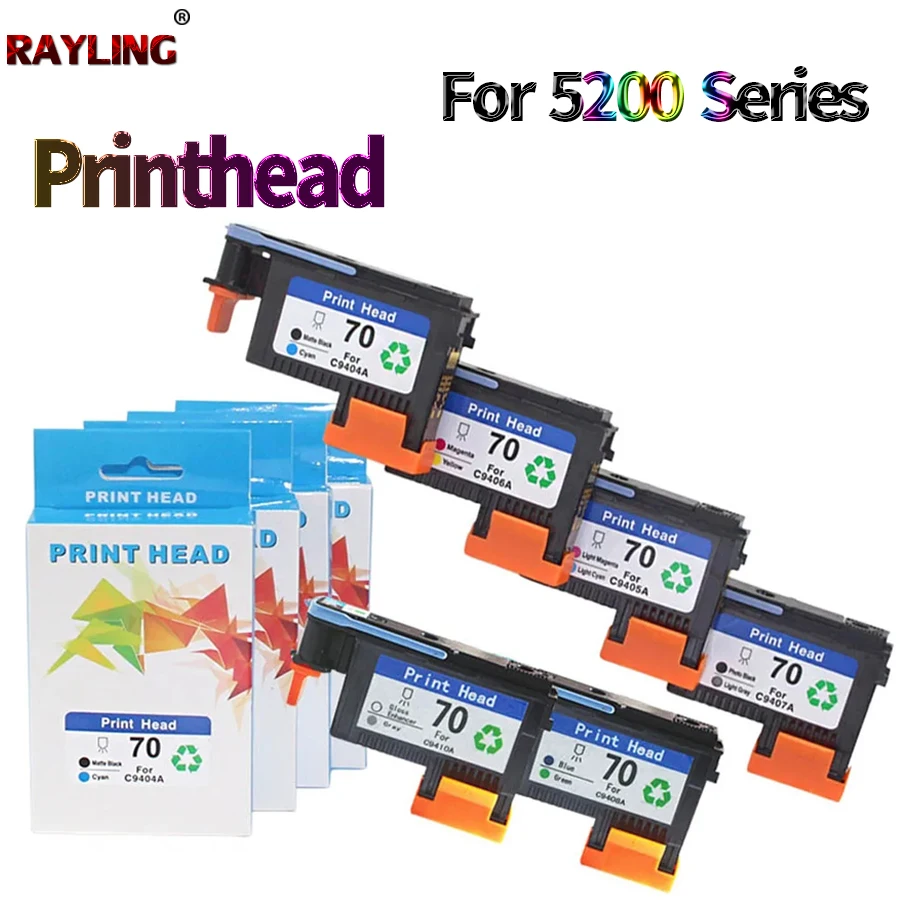 Print Head,Printhead Replacement For Use in HP Z5200 Z2100 Z3200 Z5400 Z3100 HP70 C9404A C9405A C9406A C9407A No.70