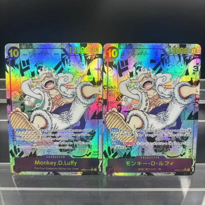 Diy One Piece Baseball Ruffy Rote Karte Zurück Einzelne Karte Opcg Flash Karte Klassische Anime Sammlung Karten Geschenk Spielzeug