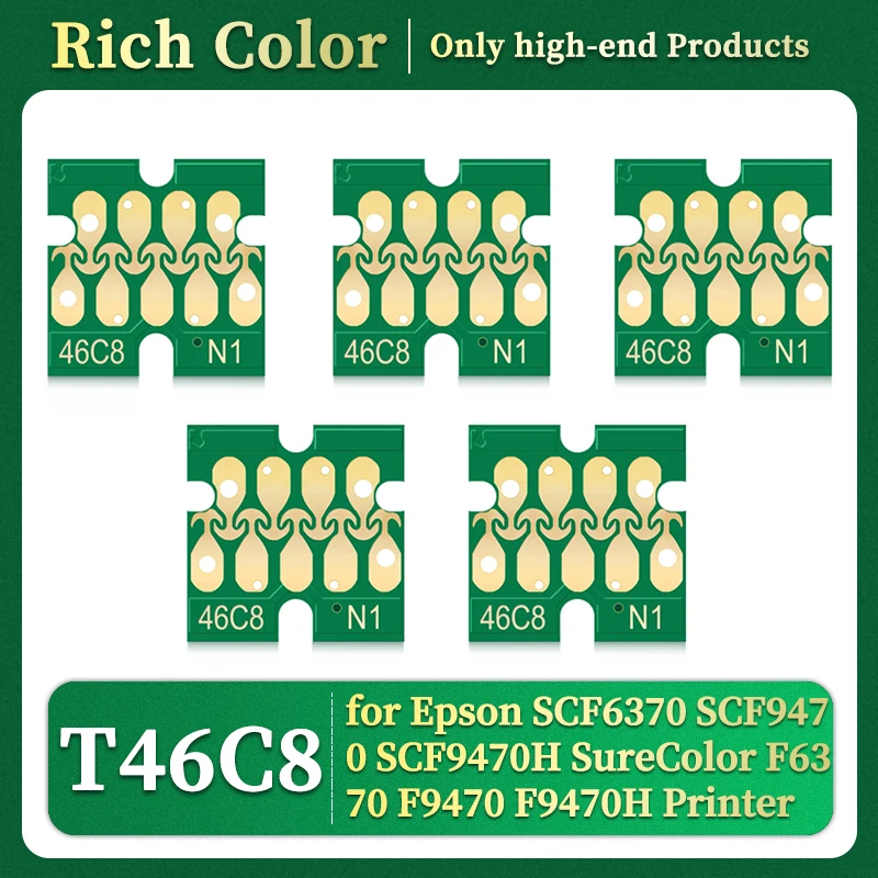 T46C8 T46C T46C2 T46C3 T46C4 Ink Cartridge Chip for Epson SCF6370 SCF9470 SCF9470H Epson SureColor F6370 F9470 F9470H Printer