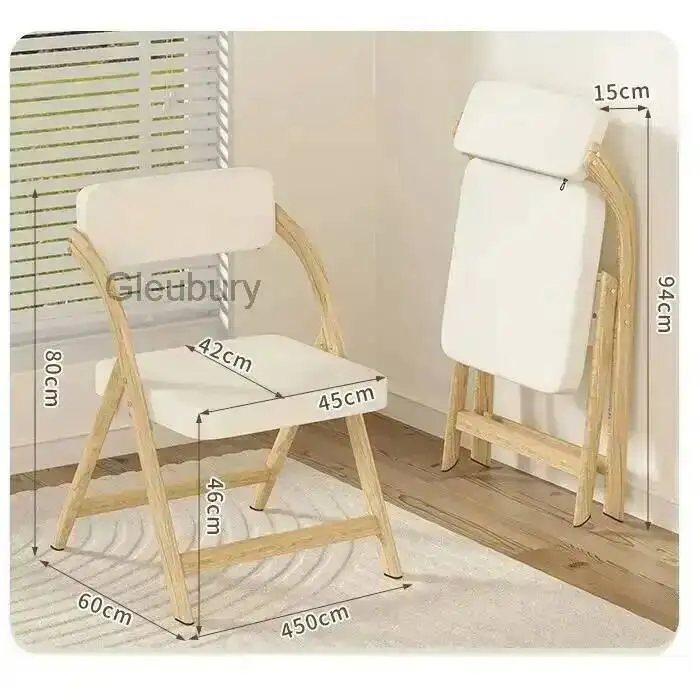Home Simple Chair with Folding Office Backrest Folding Dining Chairs Modern Conference Room Staff Chairs Stackable Single Seat