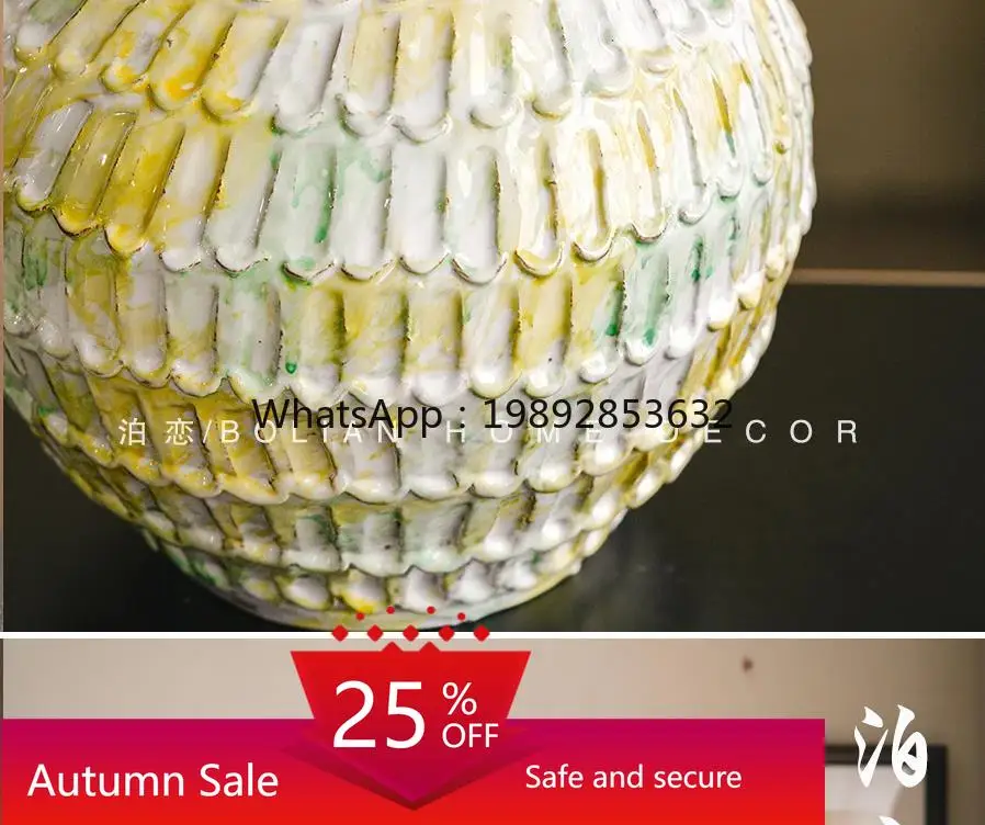 

HXL Jingdezhen Ceramic Vase Hotel High-end Desktop Hydroponic Vase home decoration accessories