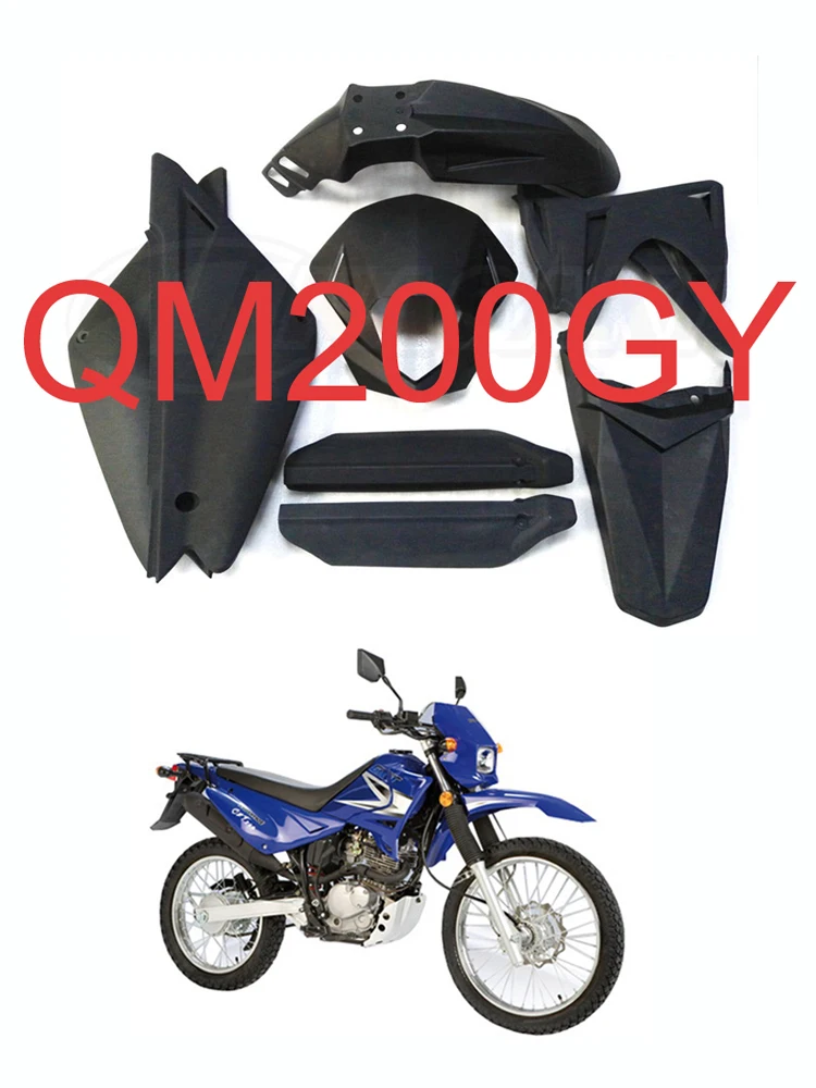 Motorcycle Battery & Tool Side Panels Kit for Suzuki Qingqi Genesis GXT200 GN200 GS200 QM200GY Right Left Plastic Body Covers