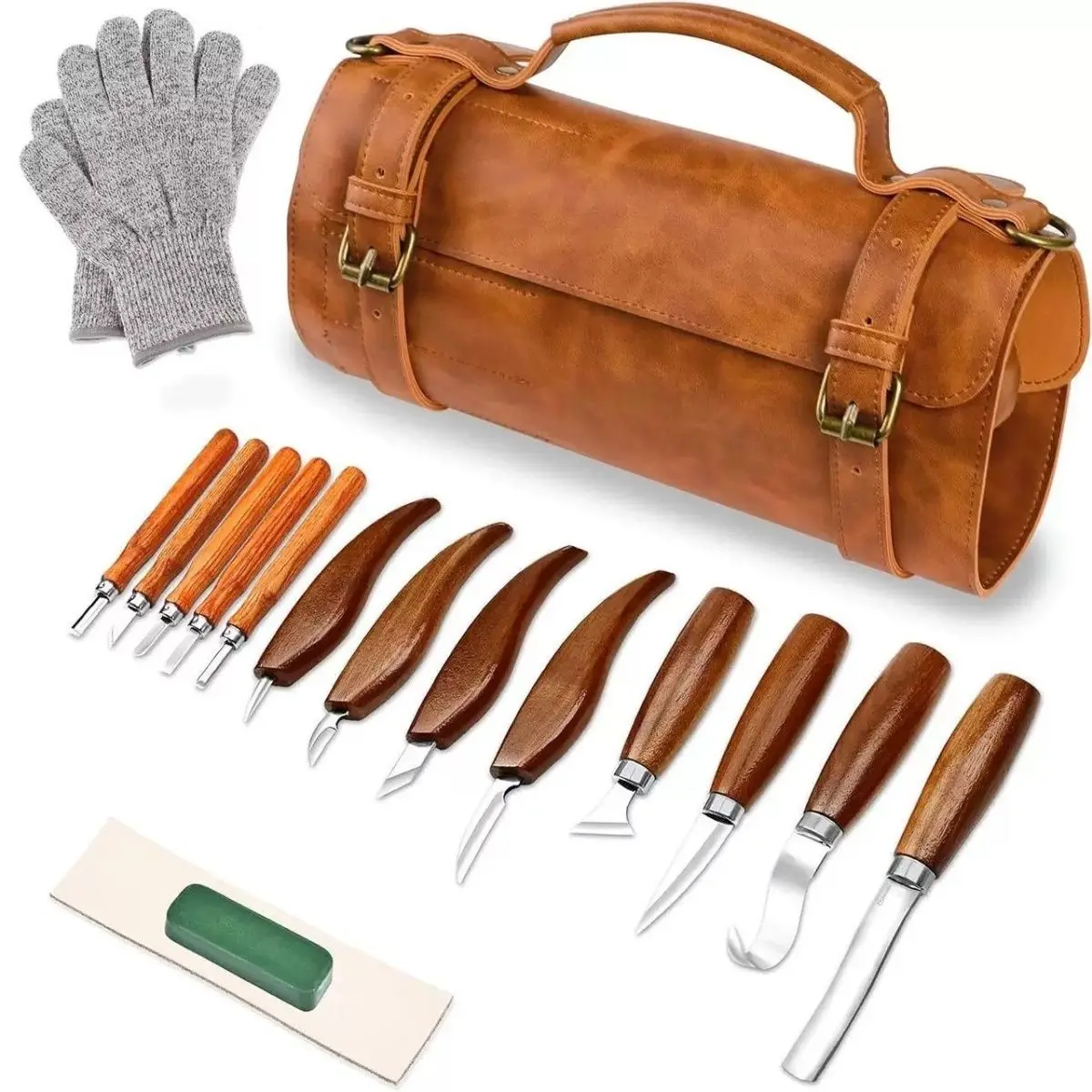 Woodworking Carving Knife Wood Carving Set DIY Digging Spoon Tool Wood Knife Carpenter Woodcutting Manual Entry Full Set of Spec